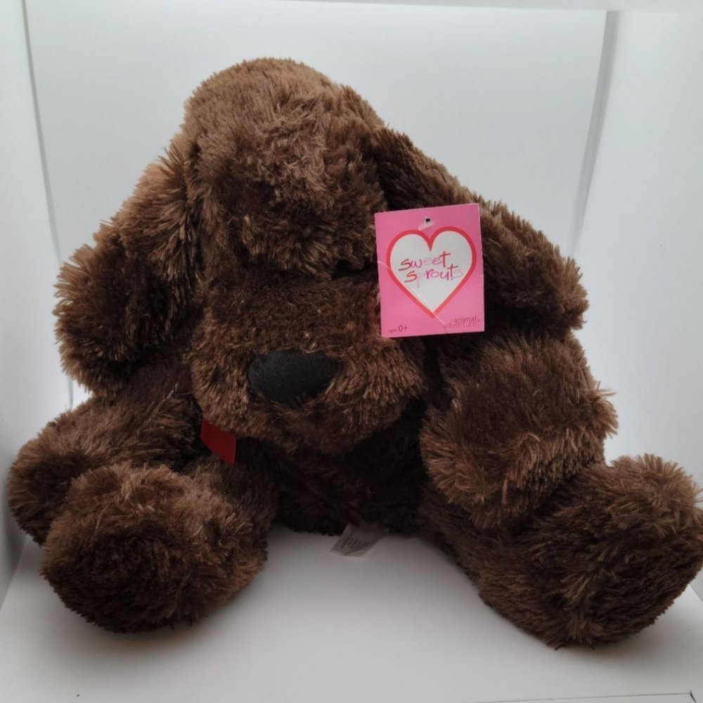 Animal Adventure Sweet Sprouts 2014 Brown Dog Plush Animal Toy Brown